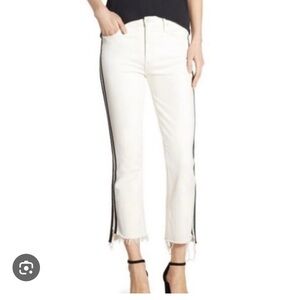 Mother Demin insider crop step fray jeans